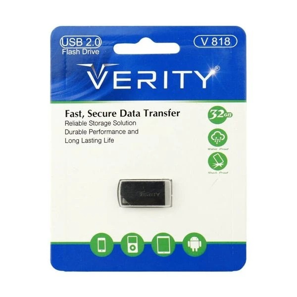 فلش مموری وریتی مدل V818 USB2.0 ظرفیت 32 گیگابایت